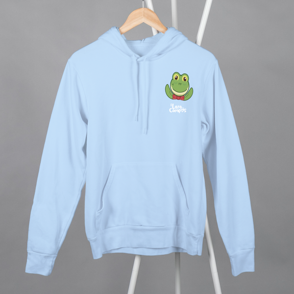 Hoodie Rhenné azul cielo con capucha - producto oficial Lara Campos
