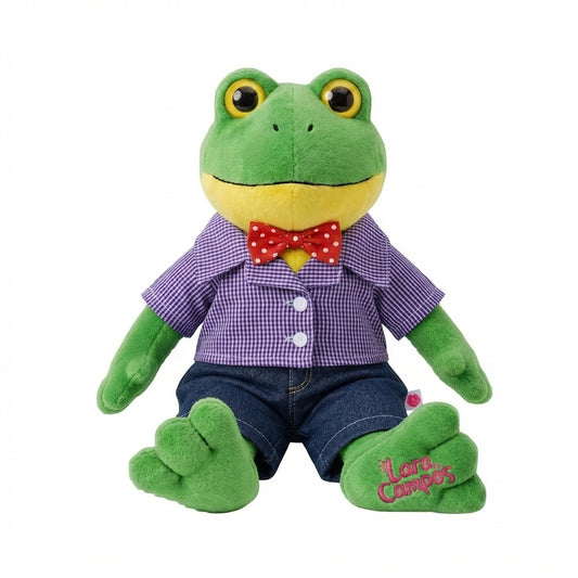 Set camisa morada a cuadros y pantalón para La Rana de Lara - producto oficial Lara Campos