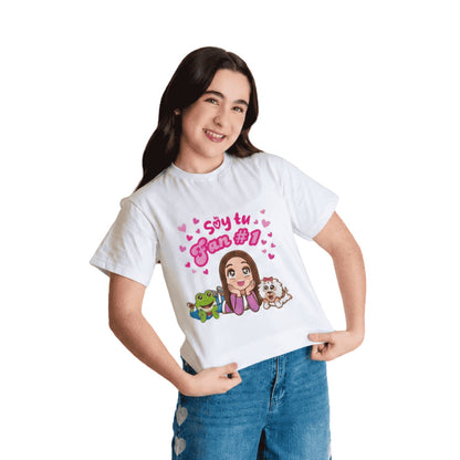 Playera Fan No. 1 Soy tu Fan #1 en azul o rosa