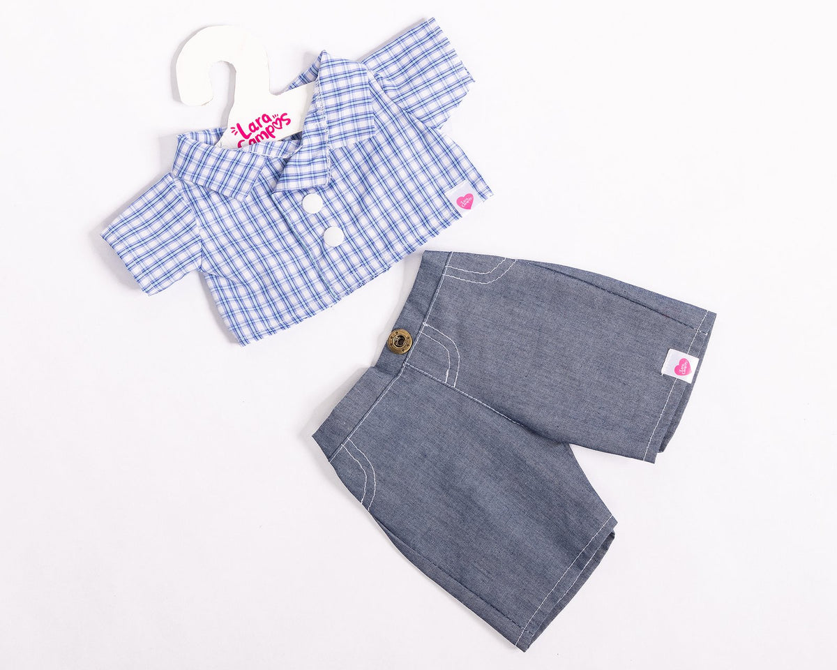 Set camisa azul y short — vista 2